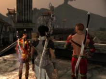 Ignoring Alistair's armor, check out some of the blades available in the Elvhenan Weapons v2_0 mod.