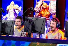 Laval players begin to celebrate their victory