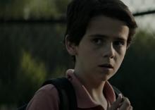 Eddie looks on at Derry's infamous haunted house.