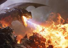 Fire from a dragon